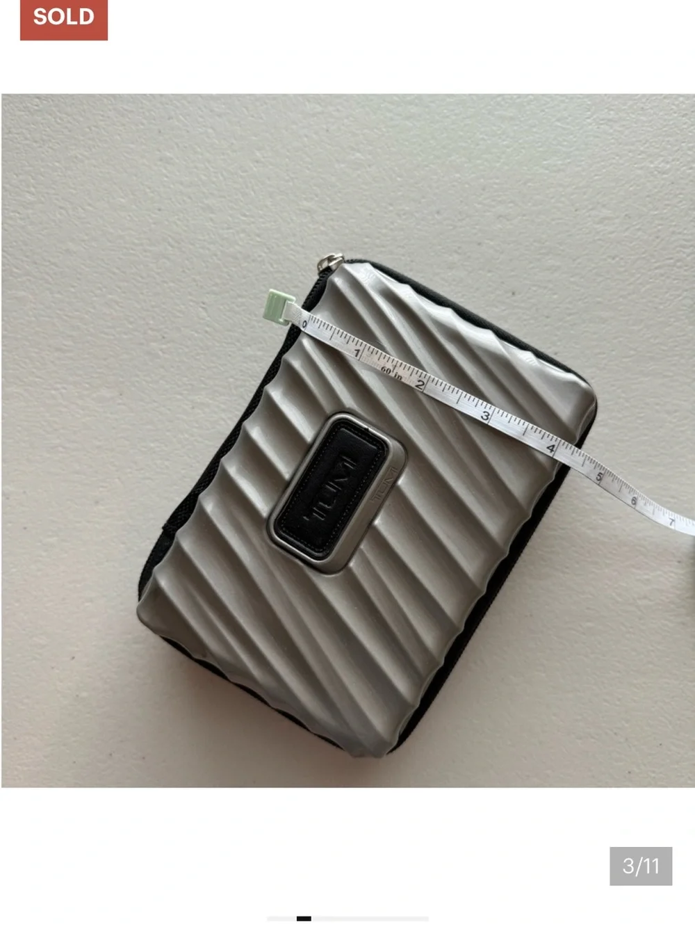 Tumi Metallic Silver Hard-Shell Toiletry Case